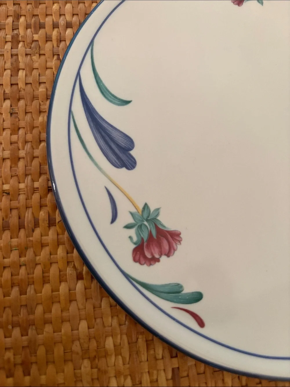 Lenox Chinastone Poppies on Blue Trivet, Made in USA